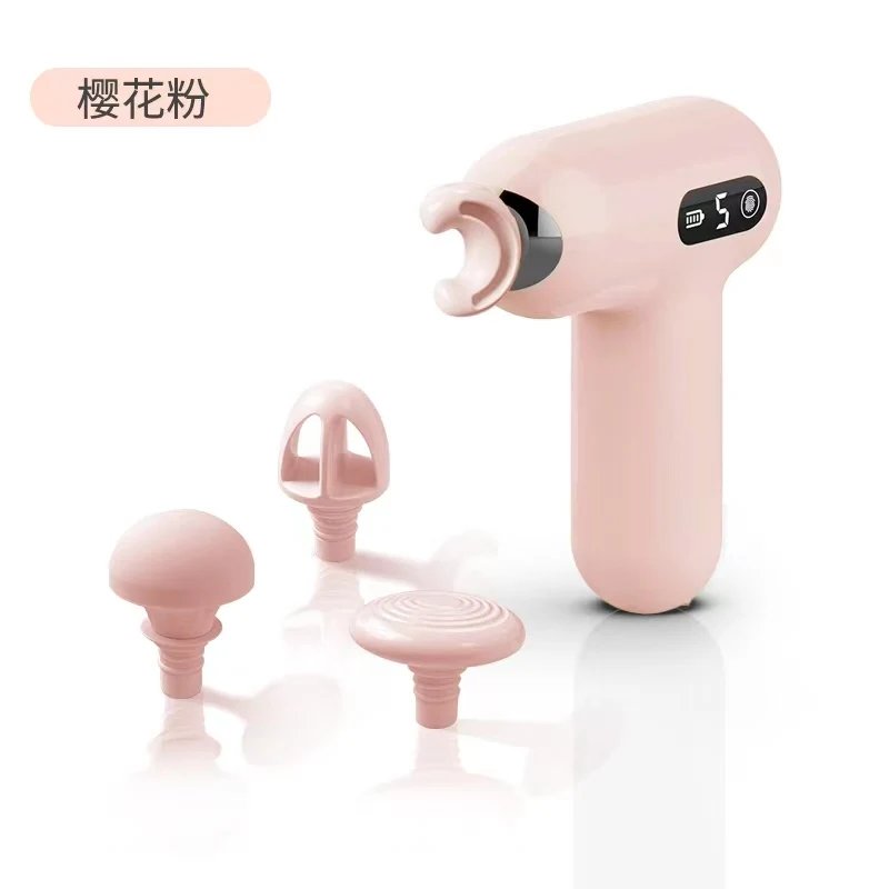 Low db Mini Massage Gun 4 head 6 Gears High Gross Face Fascia Gun