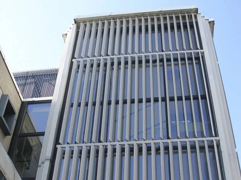 Woodgrain Color Aerofoil Aluminum Louver Blades Metal Aluminum Sun Louver