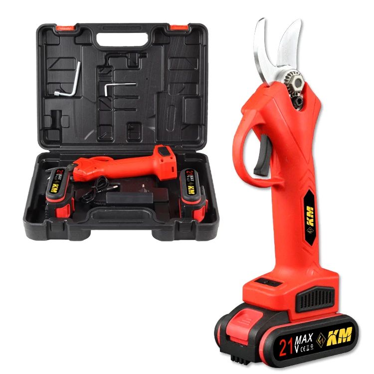 KM Professional Li-battery SK-5 Steel Blade Sharp Bypass Laser Scissors Pruning Shears Garden Tool Garden Shears