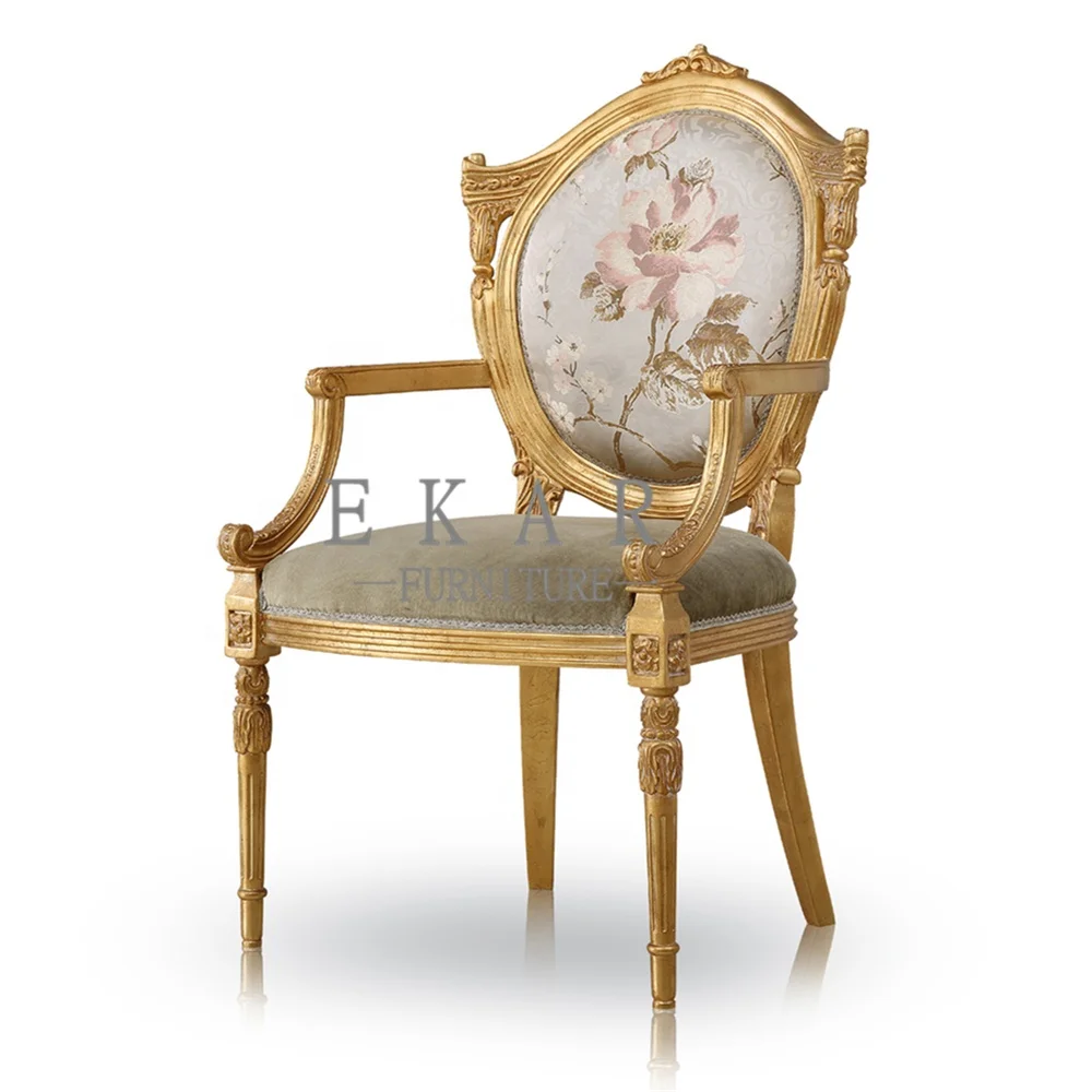 
Antique Accent Wooden Armchair Royalty Living Room Leisure Arm Chair 