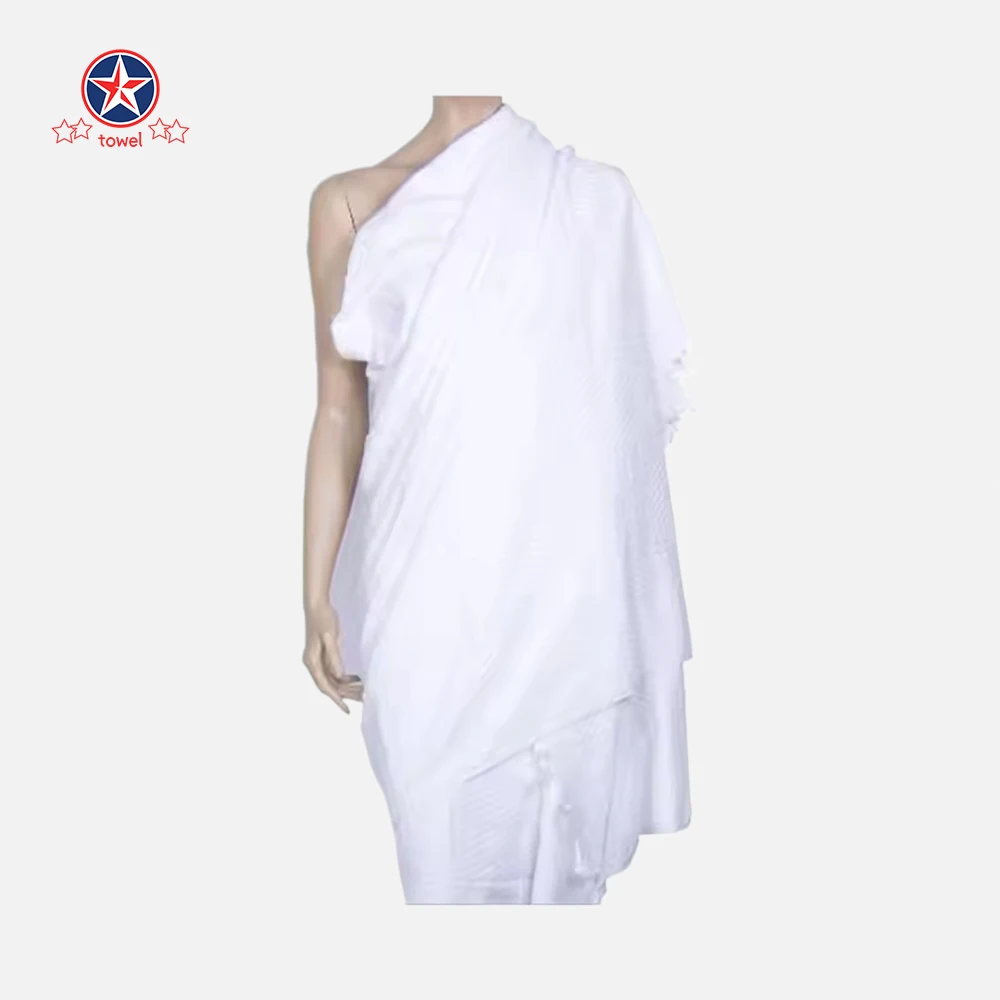 Soft Microfiber and Cotton Ihram Haji Towels for Men Woven Home Use for Hajj Umrah in Saudi Arabia and Pakistan