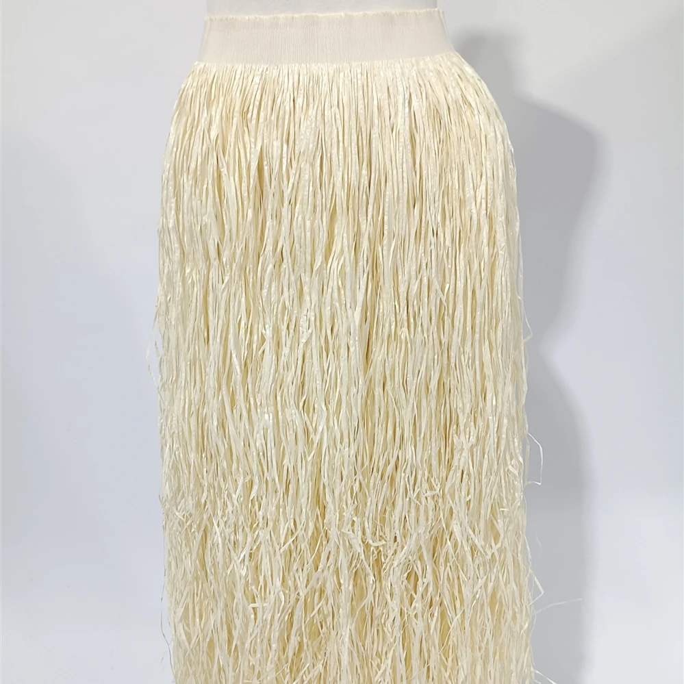 Wholesale Hawaii Women Hula Girl Dance Triple Layers Plastic Grass Skirt Party Dress for Festival Performance Costume KN-hsk022