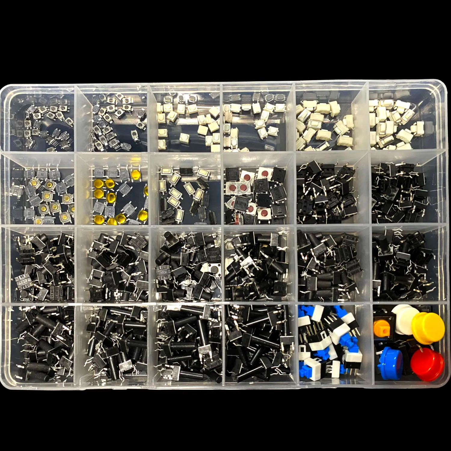 460pcs=24 types Tactile Push Button Touch Switch Remote Keys Button Microswitch Hot Sale