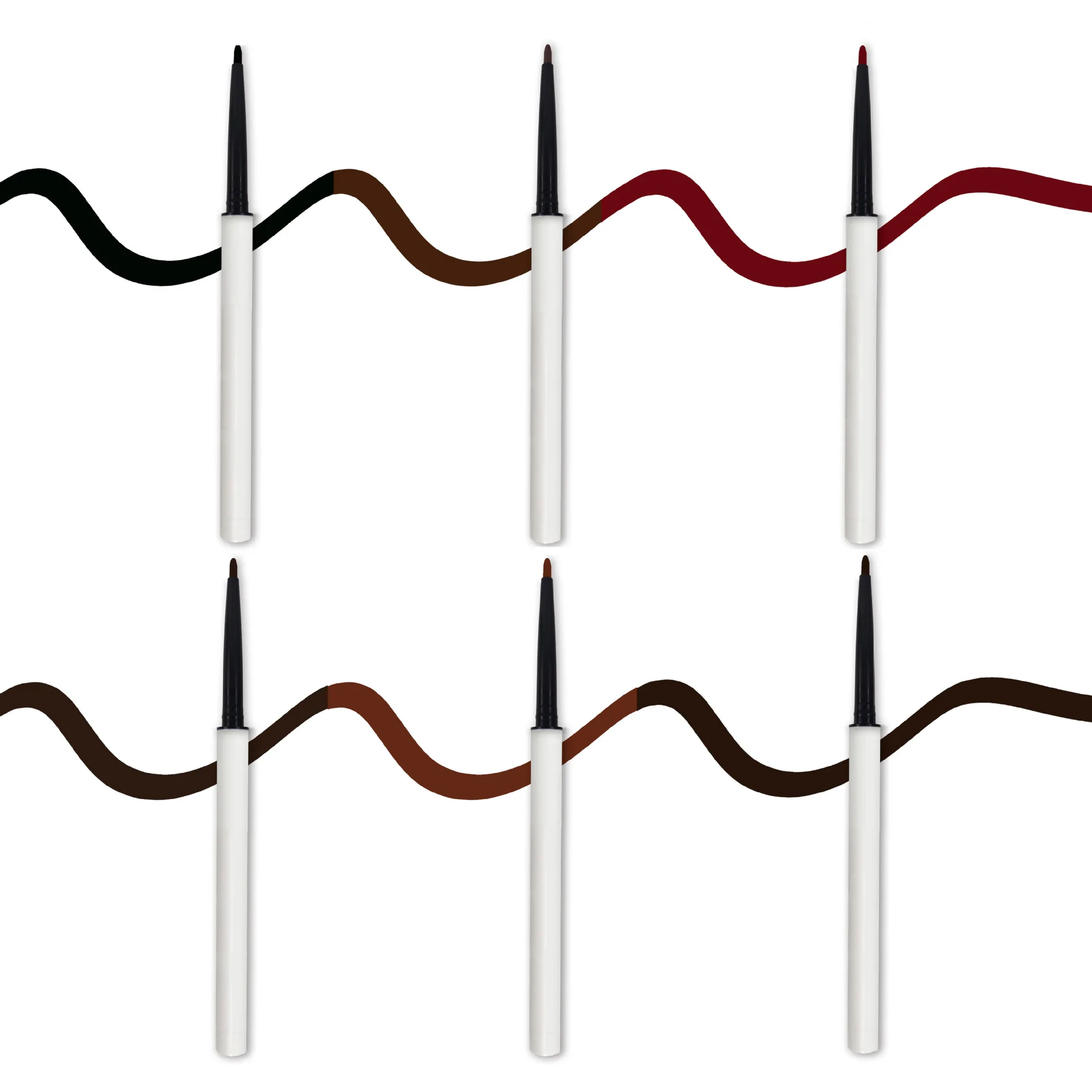 Custom Long Lasting Vegan Coloured Eye Liner Eyebrow Pen Retractable Eyeliner Pencil