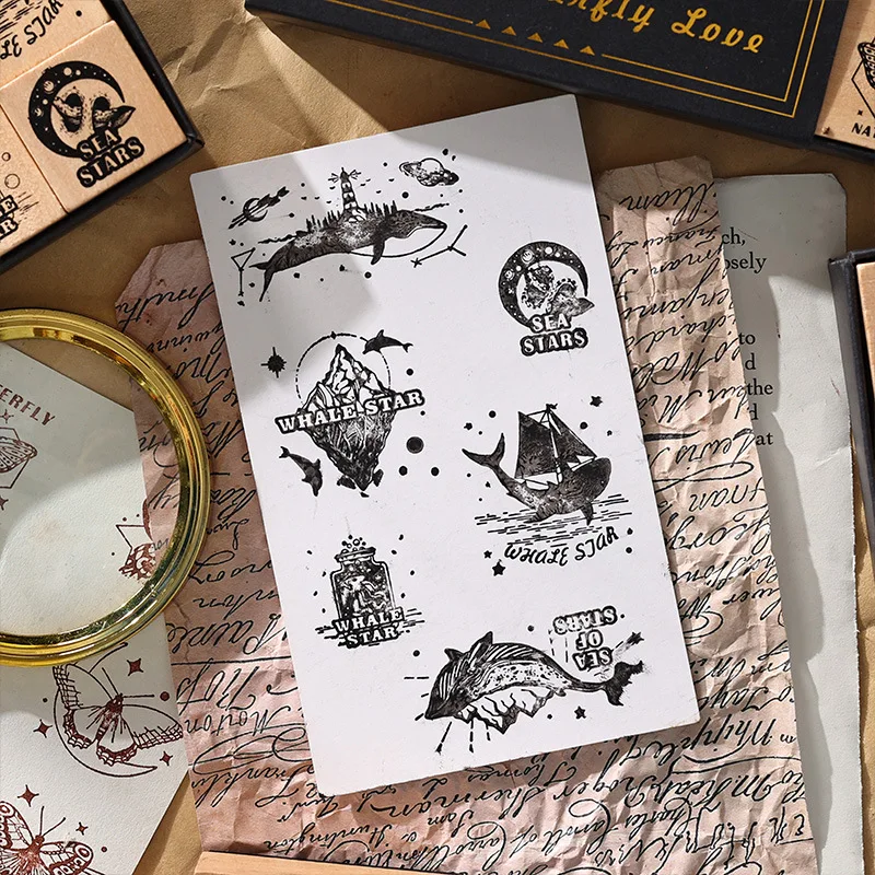 Eco-Friendly Custom Personalized Scrapbooking Rubber Wood Stamp Set Printing & Stamping Decorative