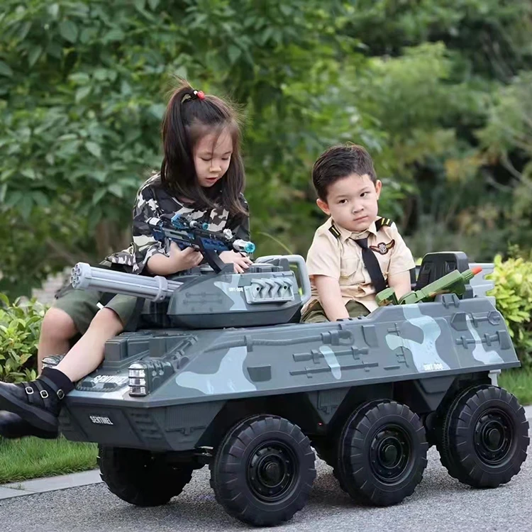 Rc Radio Control Great Gift Adult 12V Battery Powered Kids Electric Tank Toy Car Remote Control Children Ride On Car Tank