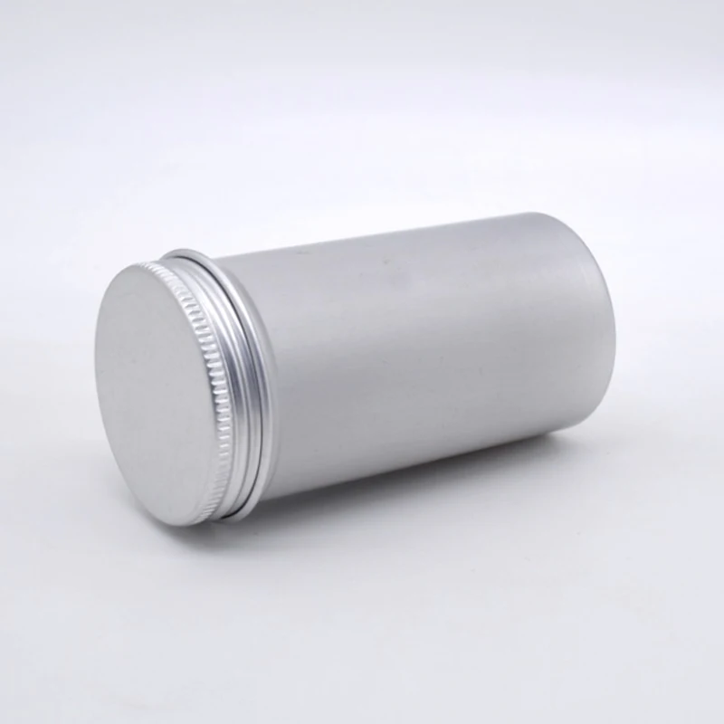 High quality metal packaging 80g tall aluminum jar with screw lid for tea packaging candy candle wholesale
