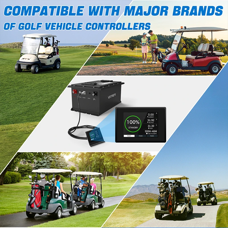 VATRER Grade A lifepo4 battery 48v 105ah lithium battery built-in smart BMS golf cart lifepo4 battery