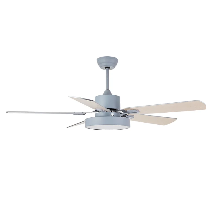 Zhongshan Factory Direct Contemporary Home Decorative 52 Inch Low Profile Flush Mount Ceiling Fan with Light