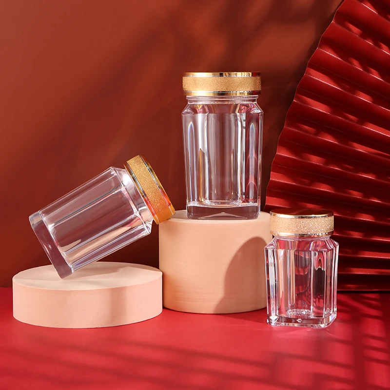 50ml 100ml Custom Printing Luxury Empty Wide Mouth Medicine Packaging Soft Medical Vitamin Capsule Plastic Pill Bottle With Cap