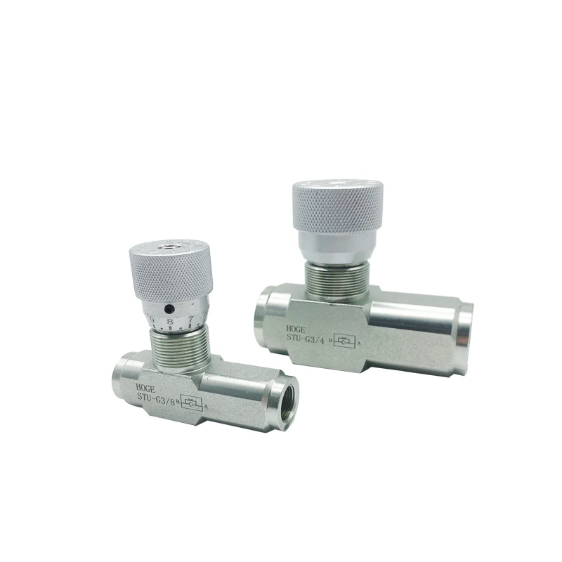 STU-G3/8 high pressure ss industrial 6000psi hydraulic flow restrictor ball valve with check valve 3/8inch