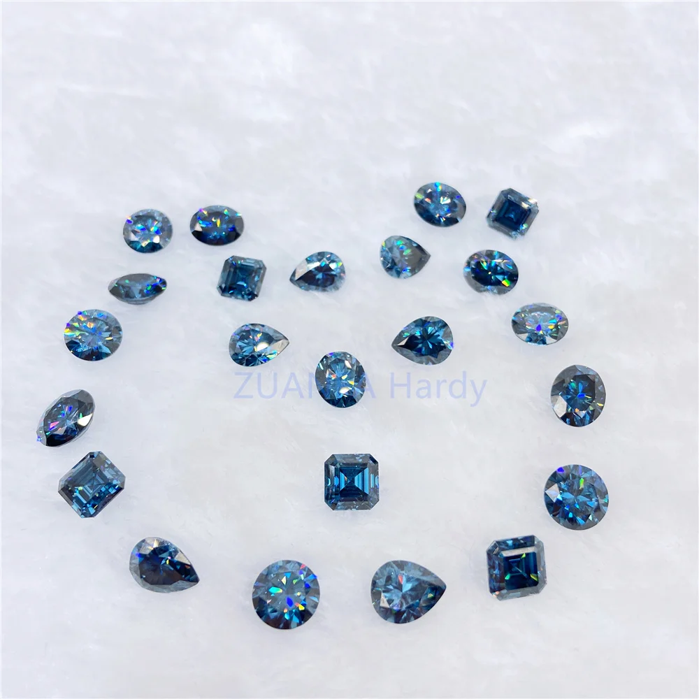 luxury diverse cut sapphire blue moissanite diamond price per carat