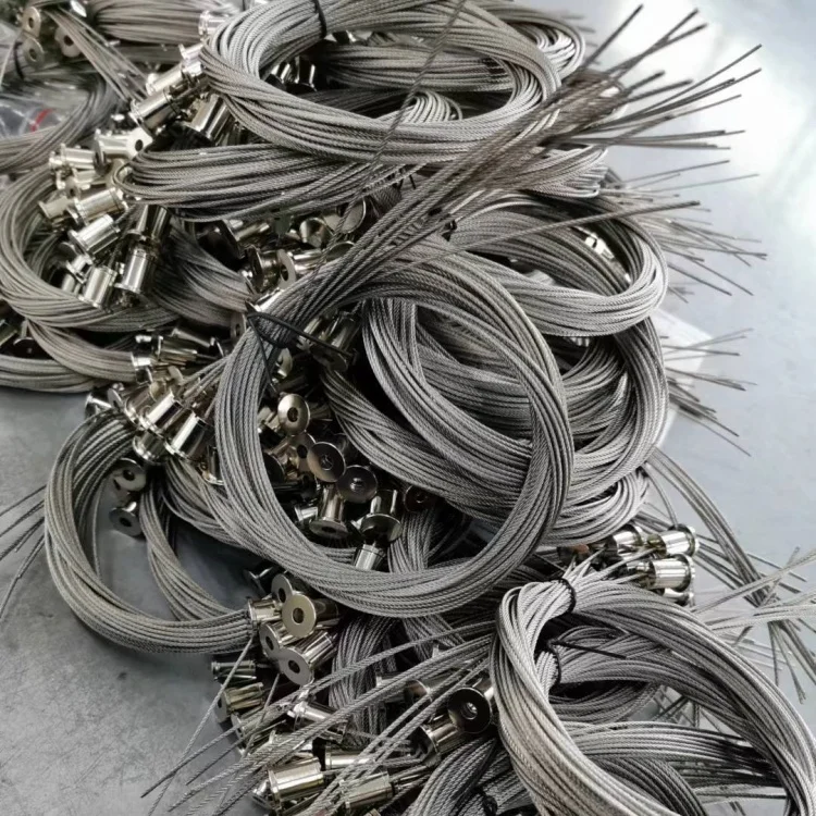 Factory Promotion Customized High quality 1.5meter Stainless Steel Hanging cable kit Steel cable suspension Cable gripper