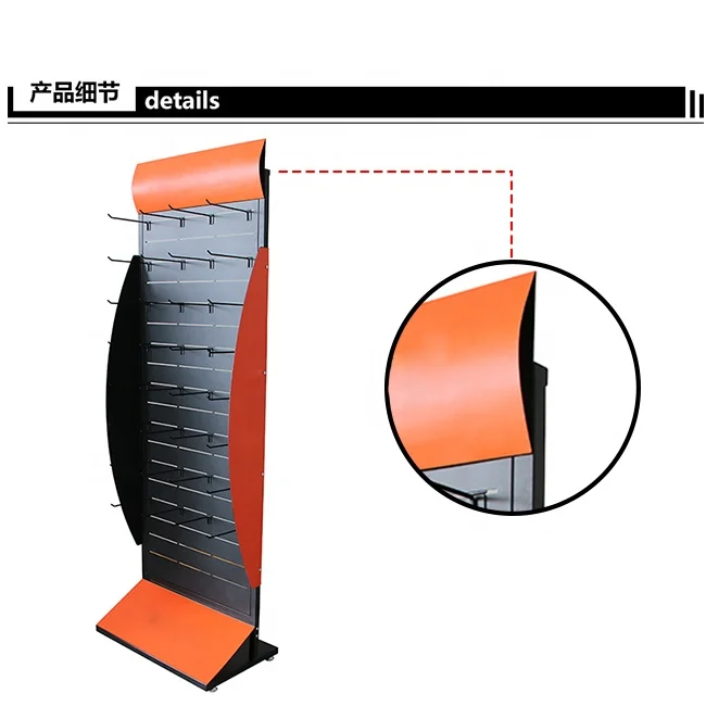 Mobile Phone Shop 32 Hooks Pvc Board Floor Standing Mobile Phone Accessories Cell Phone Case  Display Rack