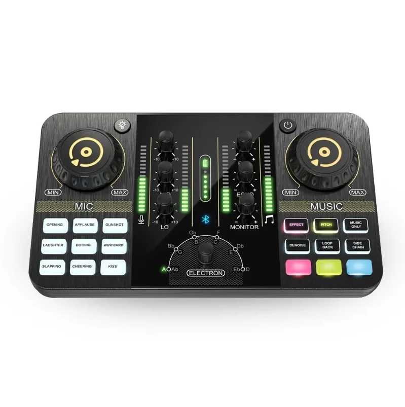 Podcast Studio Equipment Kit Recording Professional USB Live Stream Audio Interface Voice Changer Soundcard Sound Card
