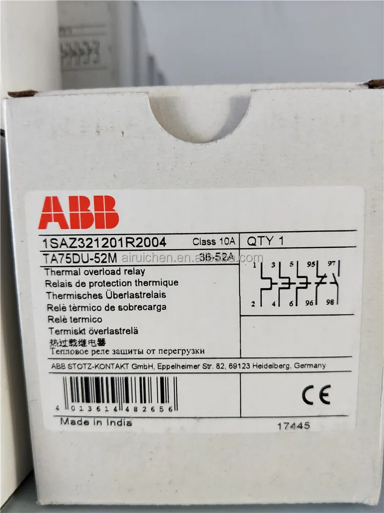 New and original ABB-China Contactor 22.0-32.0A 1SAZ321201R2002 TA75DU-32M Thermal Overload Relay