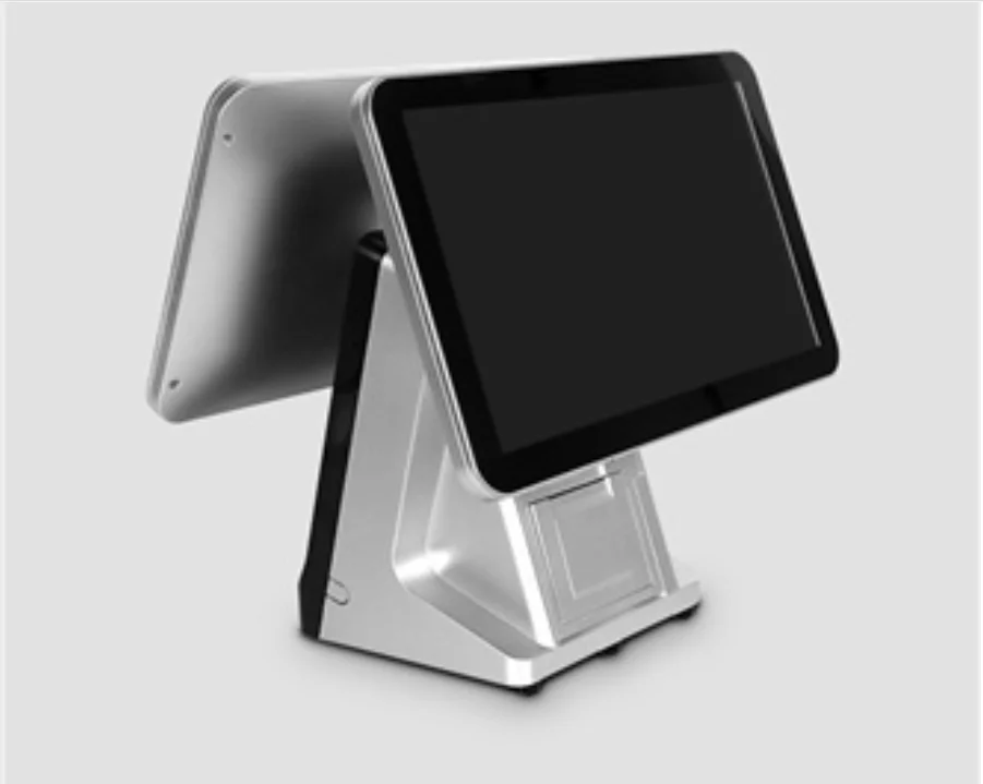 15.6 inch dual screens intel core i3 i5 i7 ,windows 10 built in 80mm printer all in one pos terminal