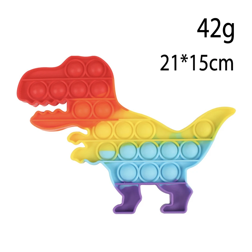 
Hot sale silicone popping it toy Push Pop Bubble rainbow cartoon popits Stress Relief Fidget Sensory Toy 