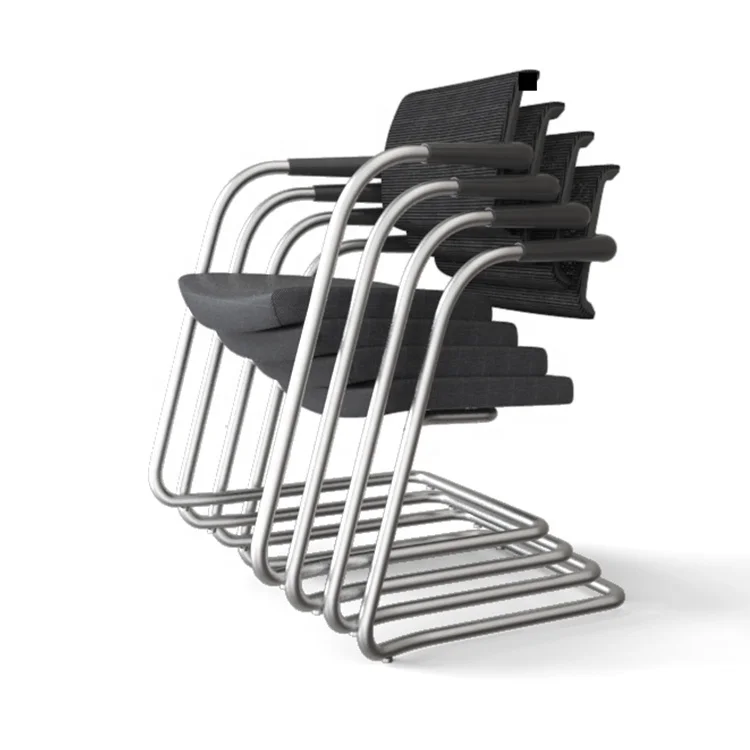 
Stackable plastic office visitor chair for meeting roon plastic training chairs black office chair 