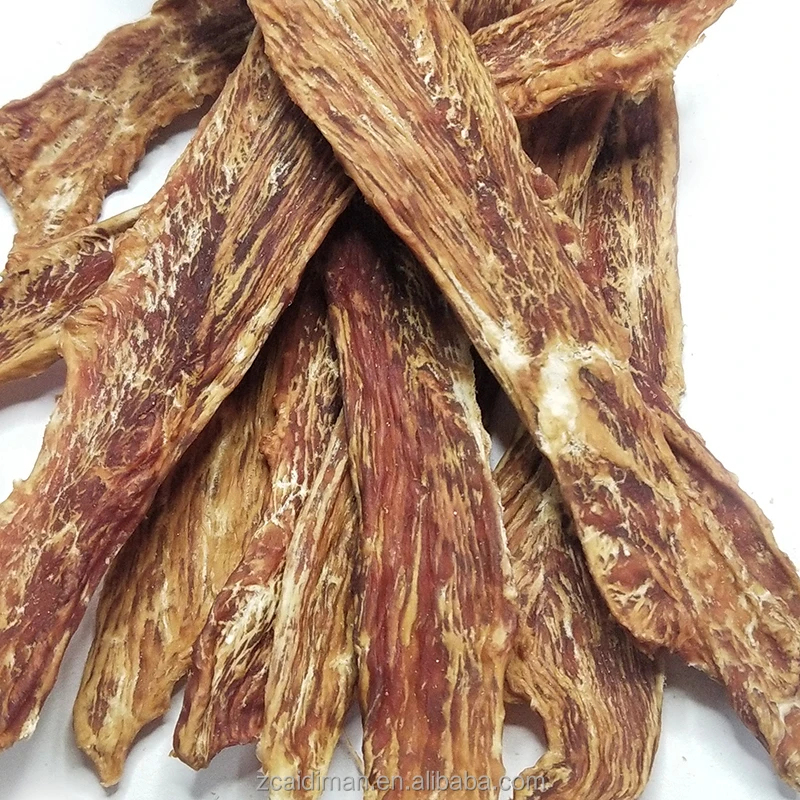 Dry dog food  duck breast strip pet treats snack