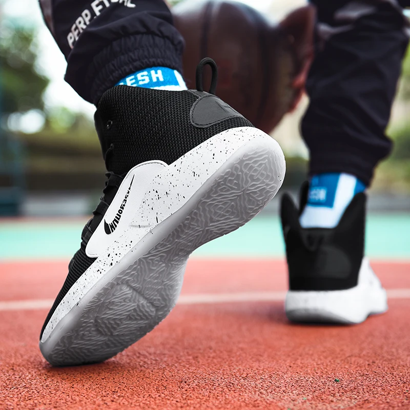 Comfortable fashion Outdoor Men Women Casual Style Sneaker Soles Rubber High Top Sports Basketball Shoes Shoes