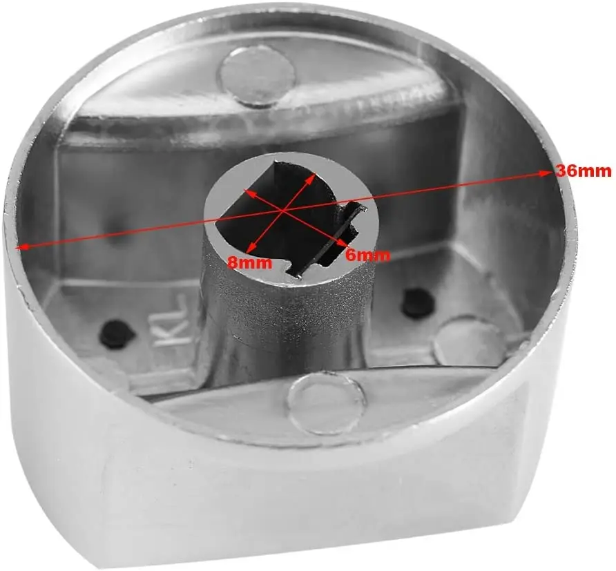 AIMINO OEM Oven Knobs Metal Rotary Switch Control Gas Knobs Replacement Accessories for Kitchen Cooker Gas Stove Oven Coo