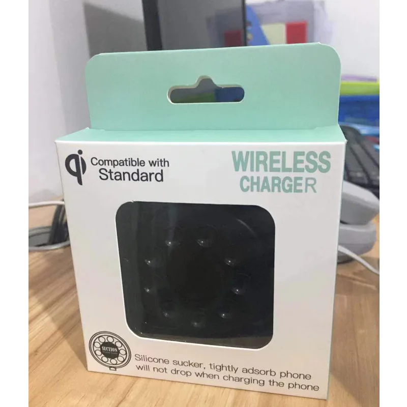 
QI Portable Wireless Charger Wireless Sucker Charger Pad Fast Charging Pad 10W for Samsung Galaxy Note 8 S8 For iPhone XS MAX 