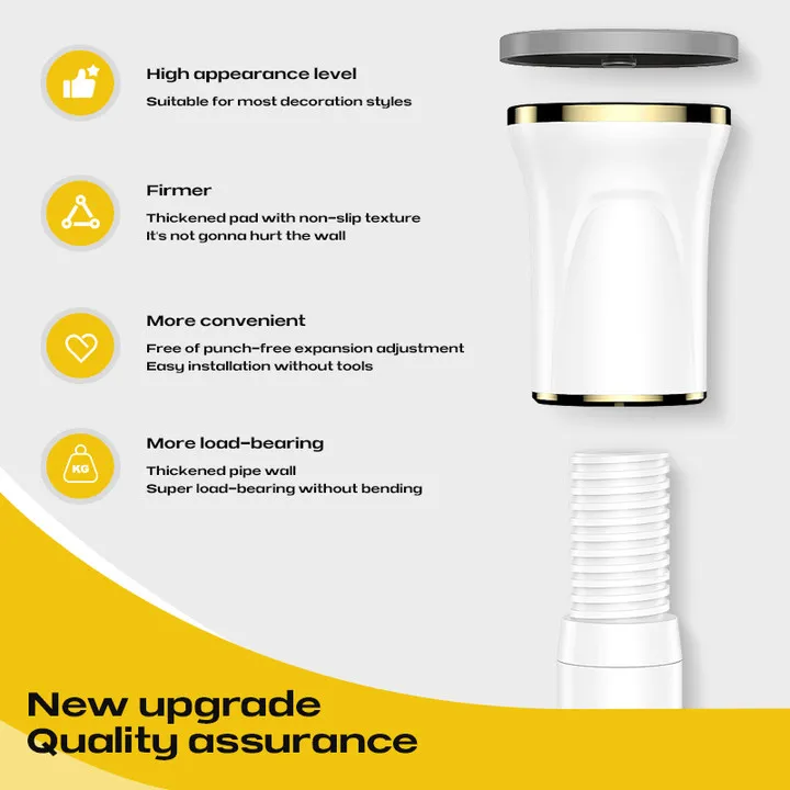 Hot Sale Adjustable Industrial Clothes Rail Drying Hanging Holders for Balcony Shower Curtain Racks for Bathroom