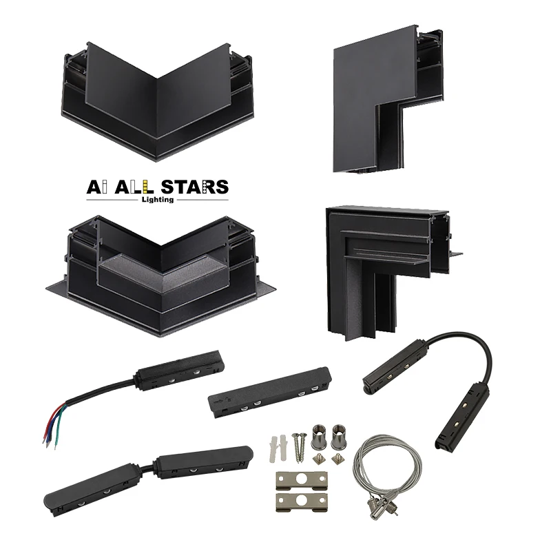 New Design COB LED Track Light Surface Mounted Recessed Magnet Rail Lighting 48V Moveable Linear Magnetic Track Light System