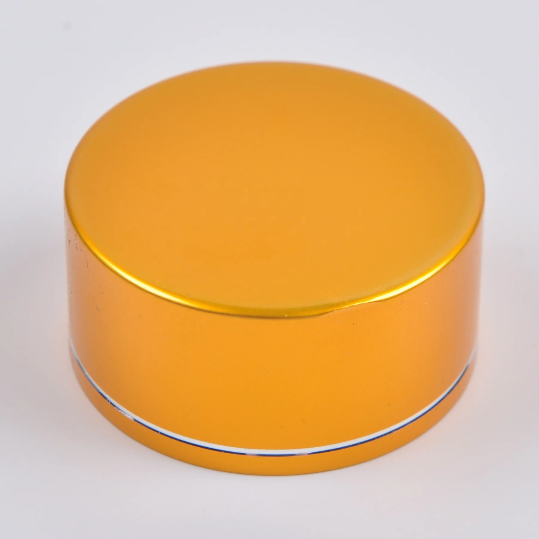 58/400 gold caps embossed smooth gold color aluminum caps