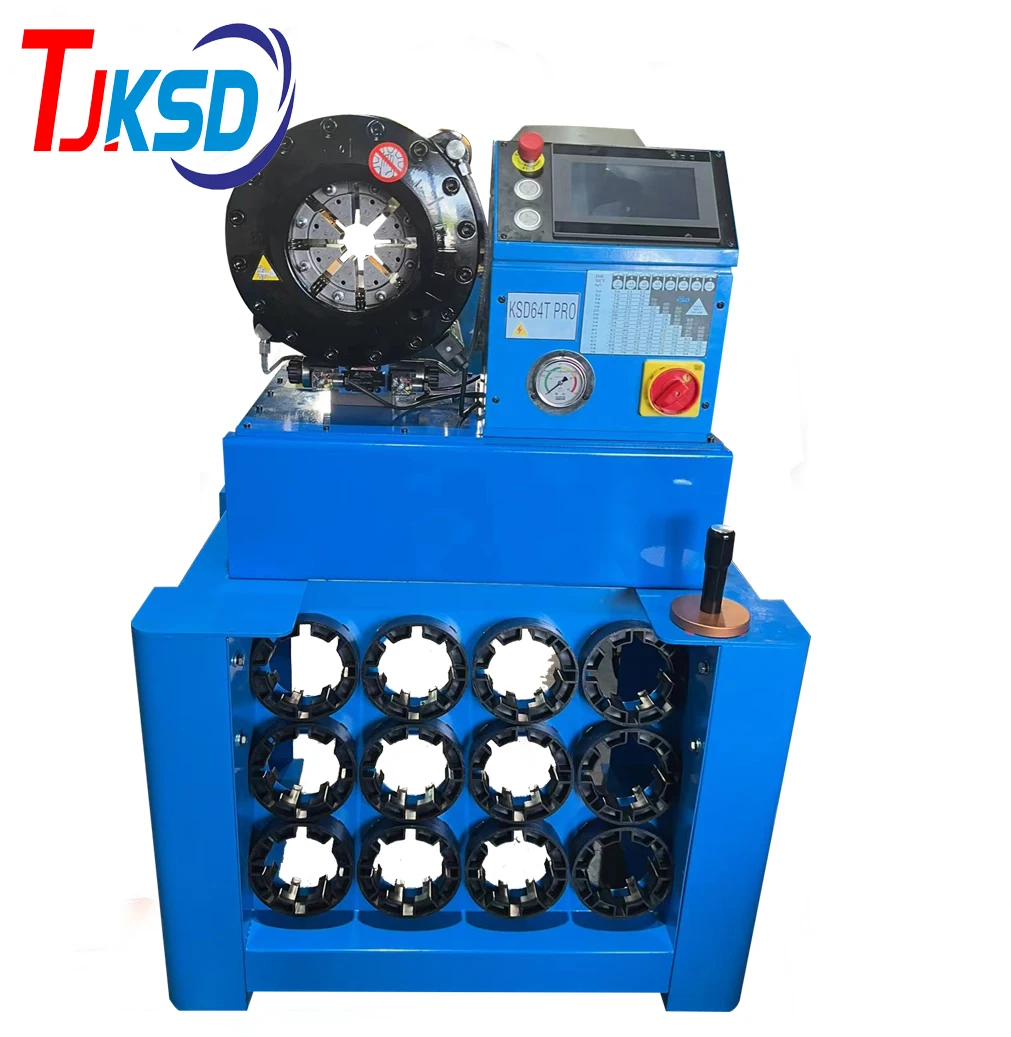 Full automatic with dies locker DX68 2inch 51MM high pressure air conditioner hose crimping machine with CE certification