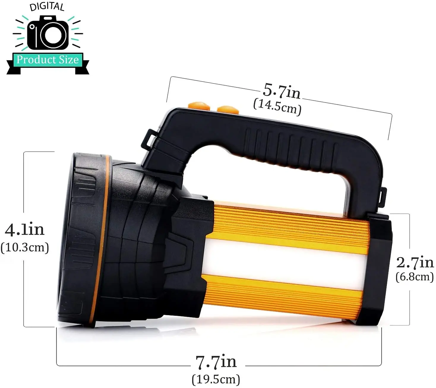 
Rechargeable Led Flashlight 6000 Lumen 9000mAh Waterproof Spotlight High Lumens Outdoor Led Handheld Searchlight Floodlight Mari 