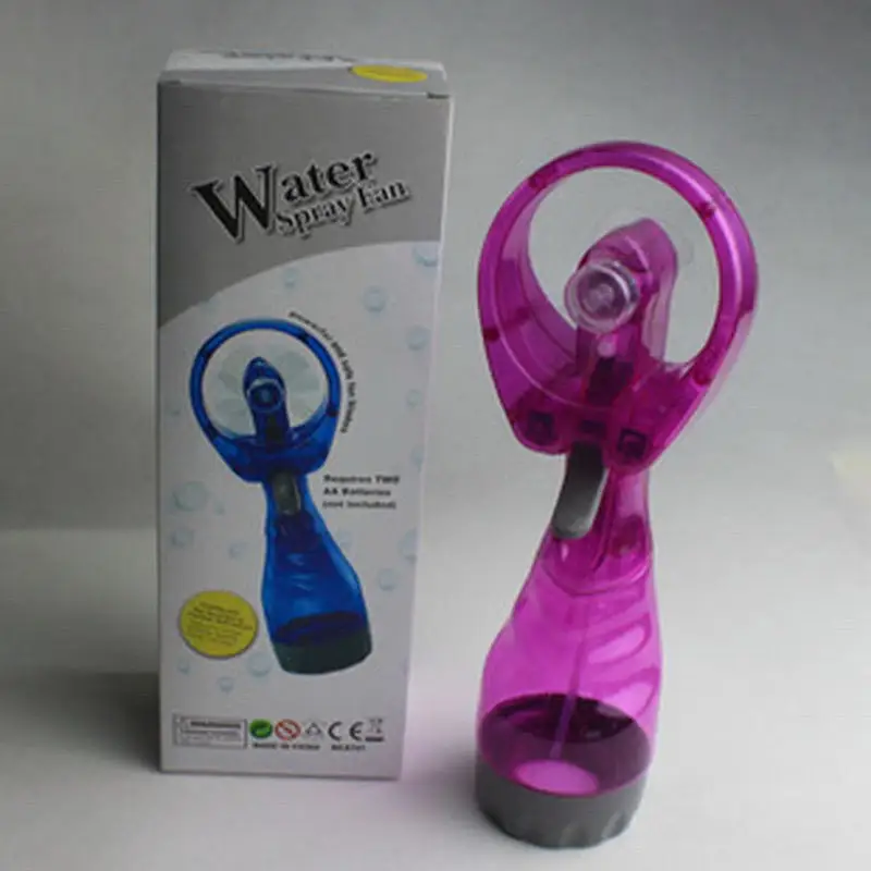 Handheld Mini Water Bottle Spray Cool Mist Fan Plastic Student Sports Fan Outdoor Travel Portable Cooling Spray Fan
