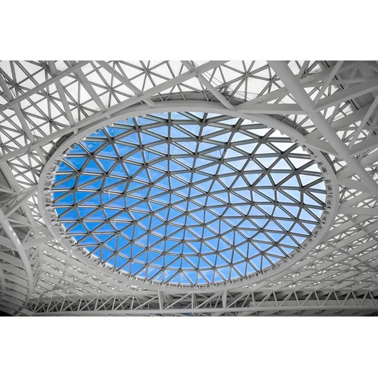 Building Steel Structure Prefab Curved Glass Dome Roof