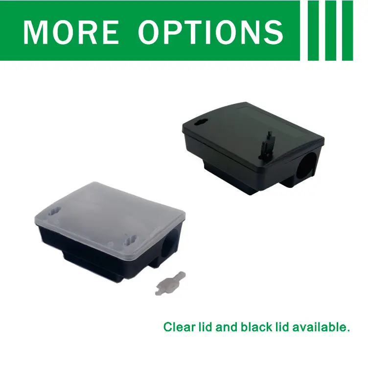 Free Samples Large Outdoor Rodent Bait Station Reusable Heavy Duty Bait Boxes with Key Plastic Traps