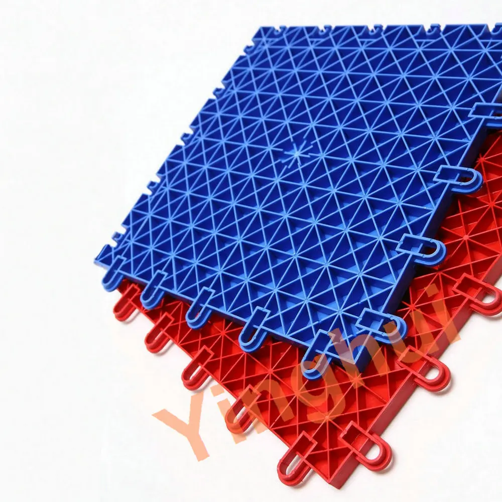 I-02 Removable Plastic Indoor Inline Roller Hockey Playground Floor Tile