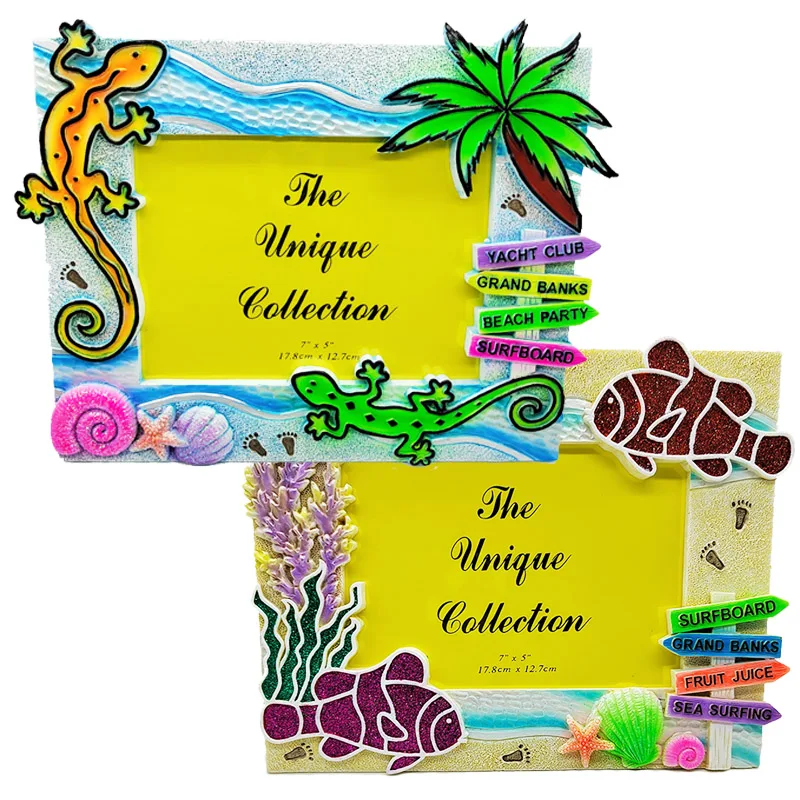 Custom Words Photo Frame Holiday Landmark Resin 3D Hand Painted High Quality Digital Photo Frames Tourist Souvenir Gift Items