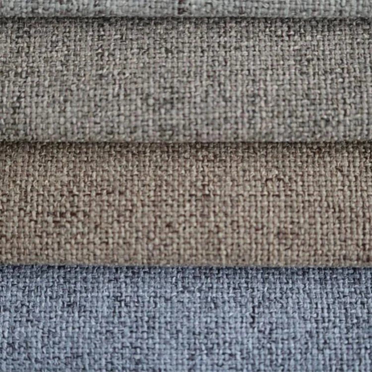 Y13 Factory Wholesale Fashionable Plain Color 100% Polyester Sofa Poly Linen Fabric