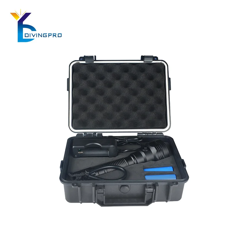 Rechargeable led scuba diving lights professional diving flashlight 6000 lumen