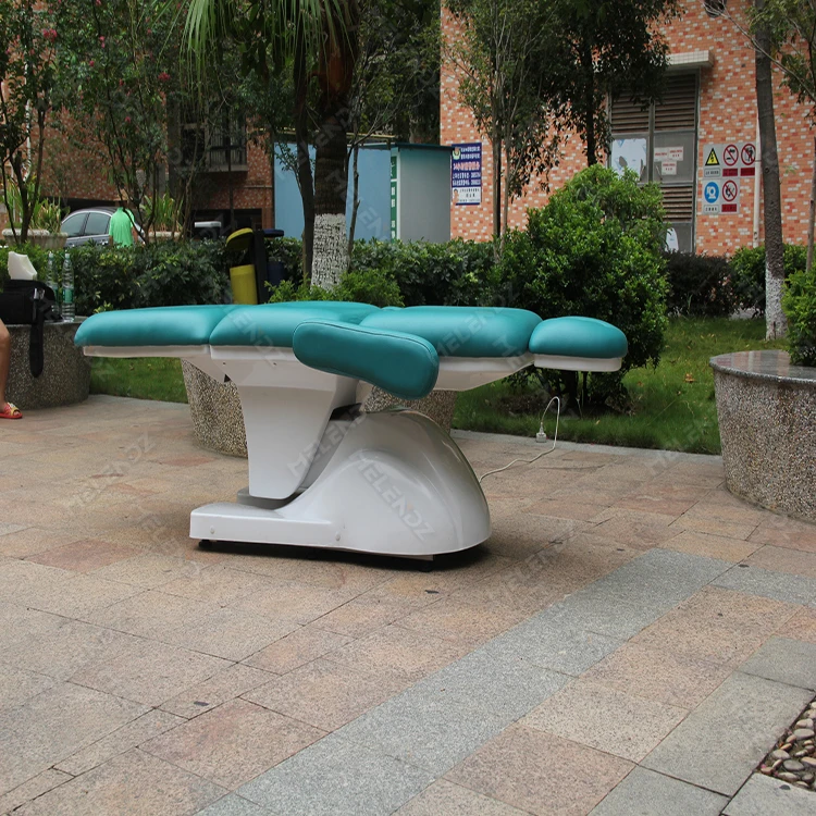 Electric Cosmetic Black Heated Led Cosmetic Heating Function Bed Adjustable Legs Cosmetic Salon Pmu Beauty Beds