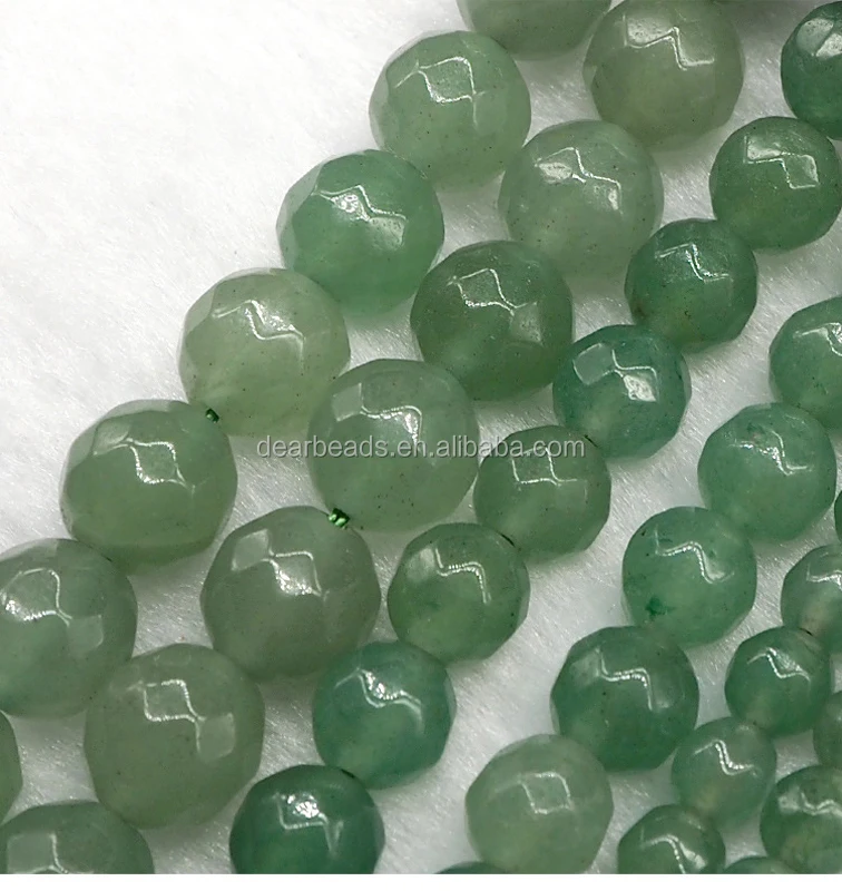 Bulk 6mm 8mm 10mm Gemstone Stone Loose Beads Round Faceted Green Aventurine Beads For DIY Jewelry Making