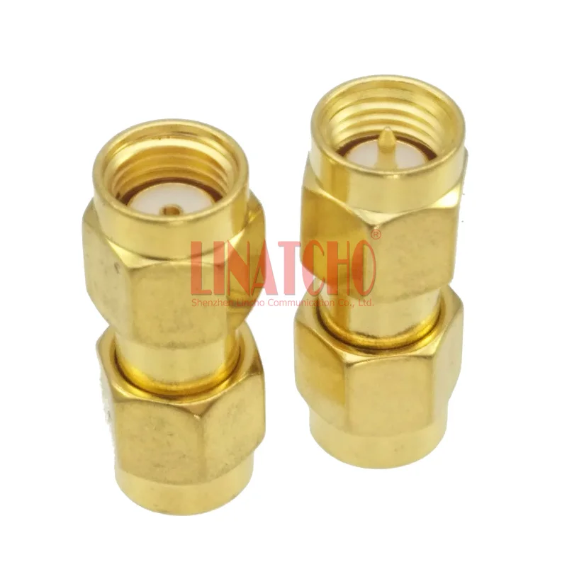 50 Ohm RF Connector Straight SMA Male to Reverse RP SMA Male WIFI Antenna Adapter