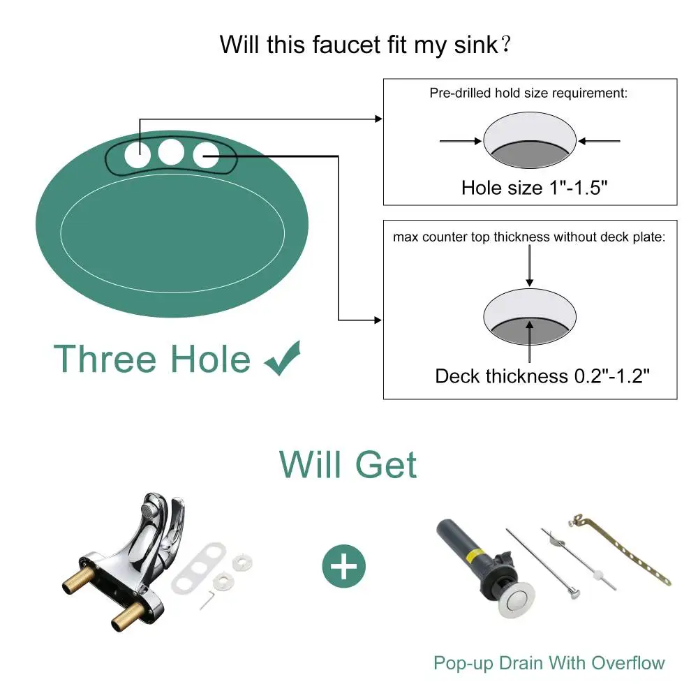 Single Handle Fancy Bathroom Faucet 4 Inch Centerset  Lavatory Faucet with Lift Rod Pop Up Drain