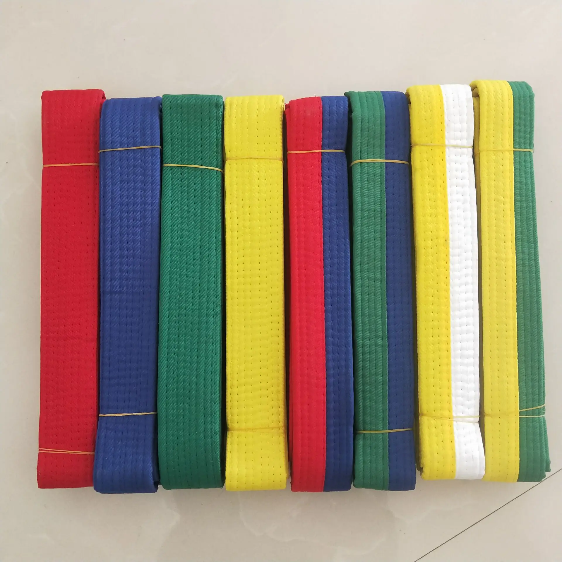 China manufacture custom logo  bjj / Taekwondo/karate belt with ten colors