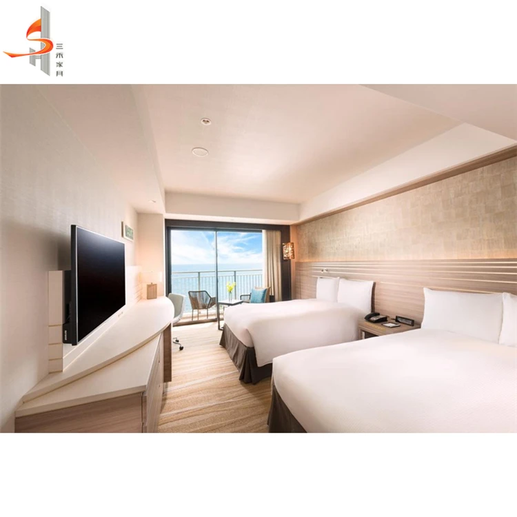 Sanhe Customized Hot Design 4 Star Hotel Furniture Hotel Room Bedroom Set
