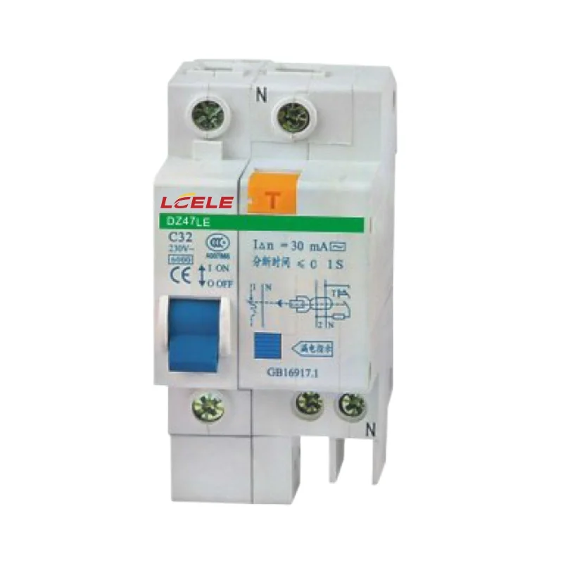 3P 32A40A50A63A MCB 230V400V 30MA100MA MCB DZ47 Earth Leakage Miniature Circuit Breaker