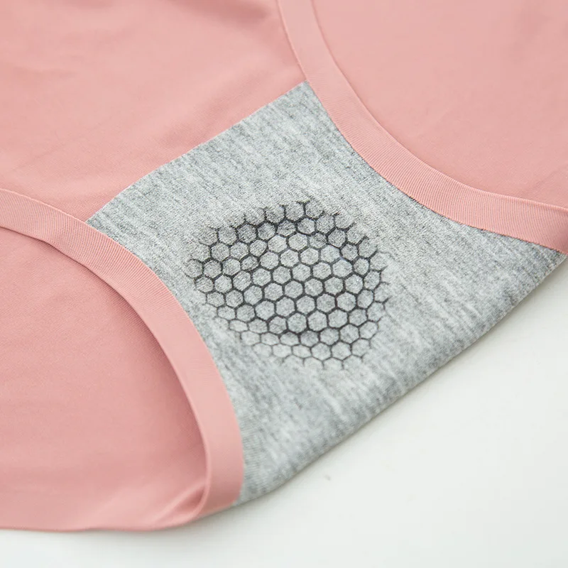 Hot selling ice silk daisy graphene panties for ladies seamless thin mid-waist cute girly briefs