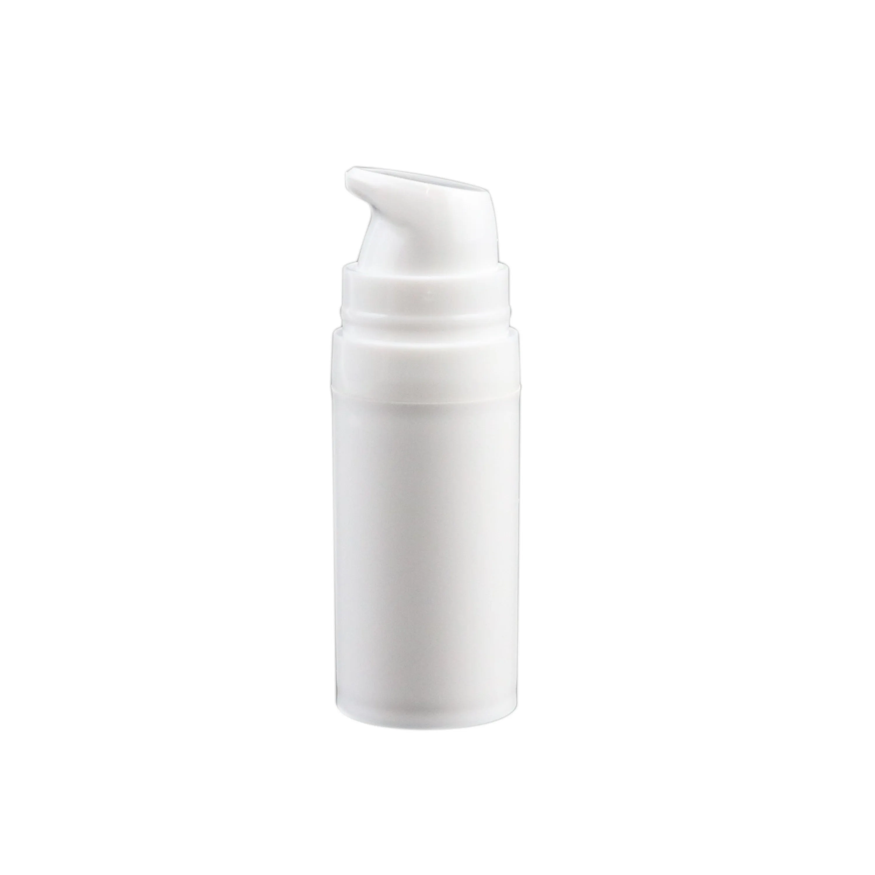 Cylindrical 5ML 10ML 15ML 20ML White PP Plastic Airless Pump Bottle With Snap Lotion Pump Cosmetics Travel PP Bottle