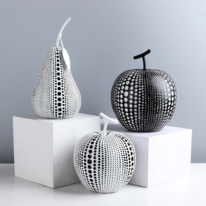 Home Decor Resin Crafts Nordic Style Fruit Apple Decoration Creative Modern Simple Office Home Decoration Gift Set Ornament