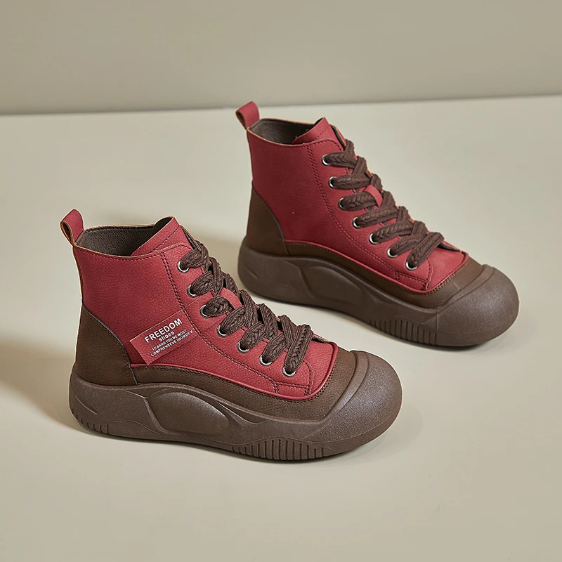 Small Tall Martin Boots Women's Winter Short Boots Thick Sole High Top Women's Shoes Anti Slip